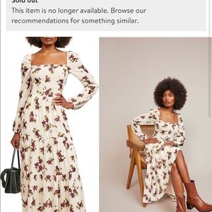 Reformation Kellie dress grapevine size 6